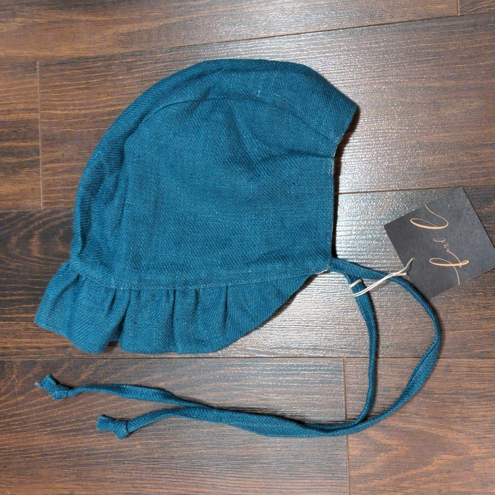 Fawn and Lace Custom Ruffle Juniper Bonnet